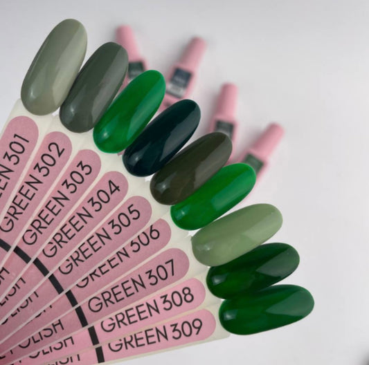 Gel Polish Green Collection One Pro Line